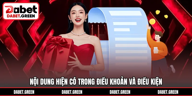 Nội dung hiện có trong điều khoản và điều kiện