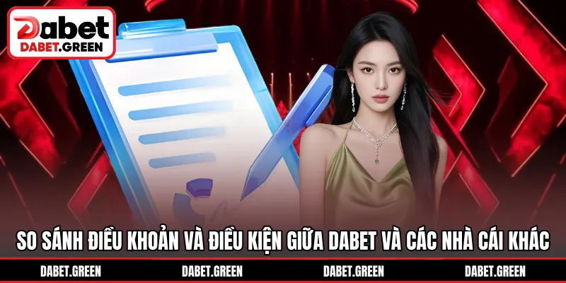 So sánh điều khoản và điều kiện giữa DABET và các nhà cái khác